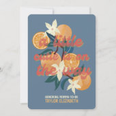 かわいこちゃんオンウェイベビーシャワーテーマ 招待状 (正面)