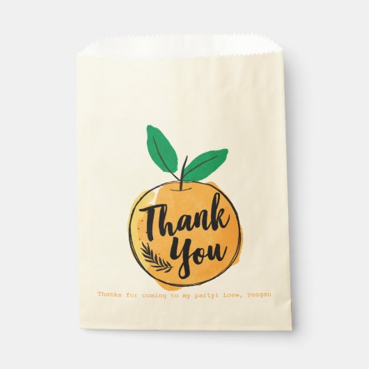 かわいこちゃんカスタムオレンジありがとう フェイバーバッグ (正面)