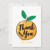 かわいこちゃんカスタムオレンジサンキューカード サンキューカード (正面)