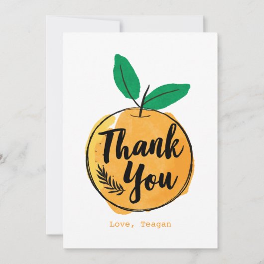 かわいこちゃんカスタムオレンジサンキューカード サンキューカード (正面)