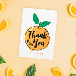 かわいこちゃんカスタムオレンジサンキューカード サンキューカード