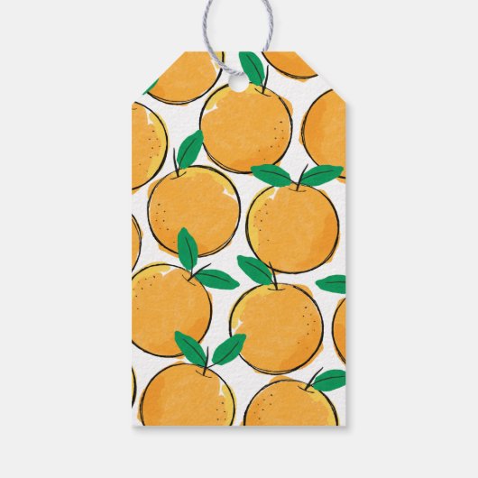 かわいこちゃんカスタムオレンジサンキューユーメッセージカード ギフトタグ (裏面)