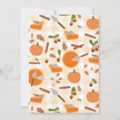 かわいこちゃんカボチャパイ秋秋ベビーシャワー 招待状 (裏面)