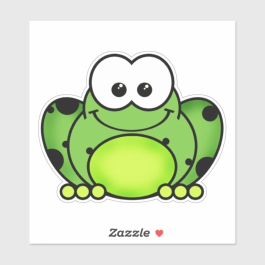 かわいこちゃんカートゥーンカエルのビニールシール シール (シート)