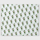 かわいこちゃんクリスマス小妖精や小人ボーイ ラッピングペーパー (フラット)