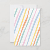 かわいこちゃんクレヨンアート紙カラフルパーティー誕生日 サンキューカード (裏面)