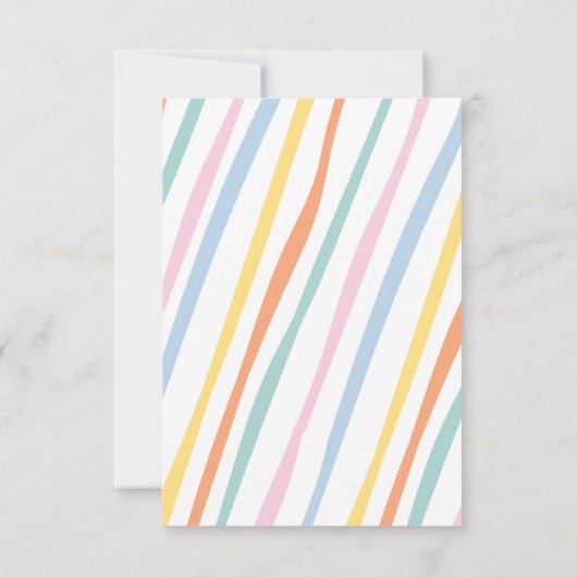 かわいこちゃんクレヨンアート紙カラフルパーティー誕生日 サンキューカード (裏面)