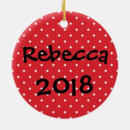 かわいこちゃんサンタパーソナライズされたキッズクリスマス セラミックオーナメント (裏面)