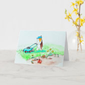 かわいこちゃんザギニアピグザガーデナー絵画ズ カード (黄色い花)