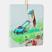 かわいこちゃんザギニアピグザガーデナー絵画ズ セラミックオーナメント (右)