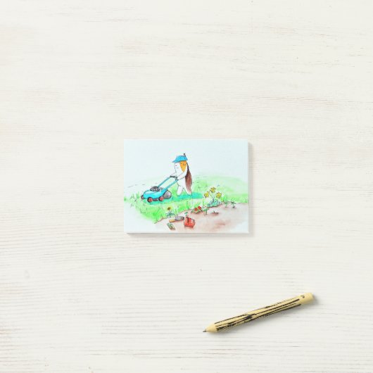 かわいこちゃんザギニアピグザガーデナー絵画ズ ポストイット (デスク上)