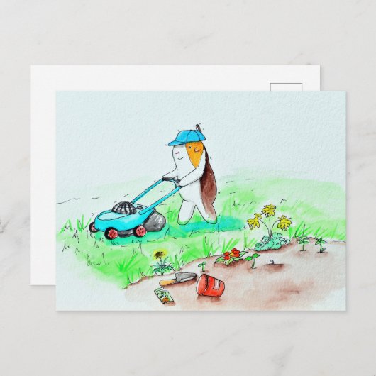 かわいこちゃんザギニアピグザガーデナー絵画ズ ポストカード (正面/裏面)