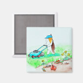 かわいこちゃんザギニアピグザガーデナー絵画ズ マグネット (正面/裏面)