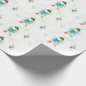 かわいこちゃんザギニアピグ雪絵画天使の包み ラッピングペーパー (角)