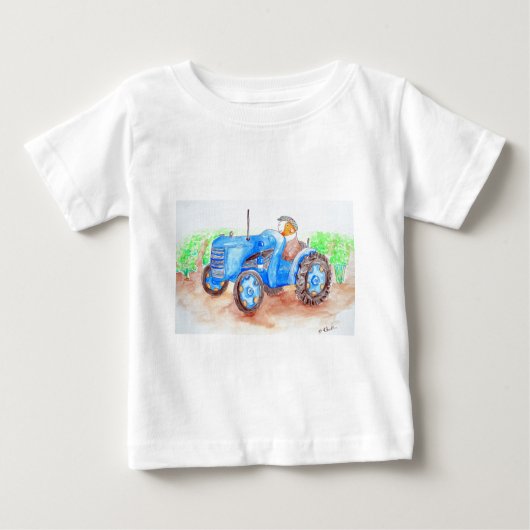 かわいこちゃんザ農家モルモット絵画ズ ベビーTシャツ (正面)