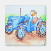 かわいこちゃんザ農家モルモット絵画ズ マグネット (正面)