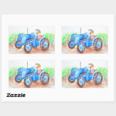 かわいこちゃんザ農家モルモット絵画ズ 長方形シール (シート)