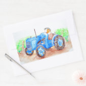 かわいこちゃんザ農家モルモット絵画ズ 長方形シール (封筒)