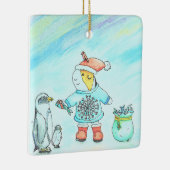 かわいこちゃんザ・ギニー与えブタのクリスマスプレゼント セラミックオーナメント (右)