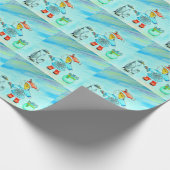 かわいこちゃんザ・ギニー与えブタのクリスマスプレゼント ラッピングペーパー (角)