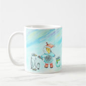 かわいこちゃんザ・ギニー与えモルモットのクリスマスプレゼント・コーヒー コーヒーマグカップ (左)