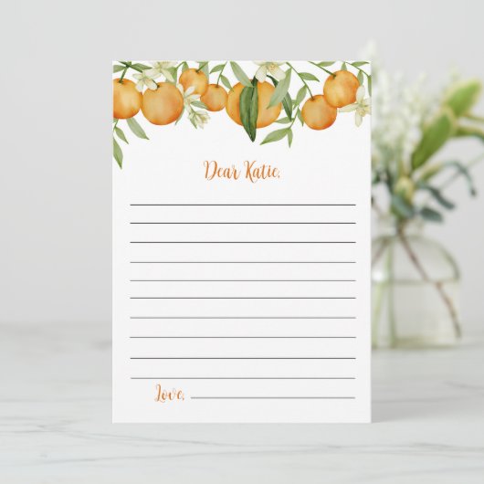 かわいこちゃんシトラス誕生日タイムカプセルメッセージカード サンキューカード (スタンド正面)