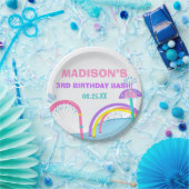 かわいこちゃんスプラッシュスプラッシュパッドウォーターパークガール誕生日 ペーパープレート (パーティー)