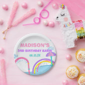 かわいこちゃんスプラッシュスプラッシュパッドウォーターパークガール誕生日 ペーパープレート (パーティー)