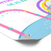 かわいこちゃんスプラッシュスプラッシュパッドウォーターパークガール誕生日 ポスター (角)