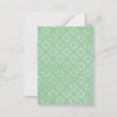 かわいこちゃんスロッスグリーンリーウォーター色ベビーシャワー感謝してい ノートカード (裏面)