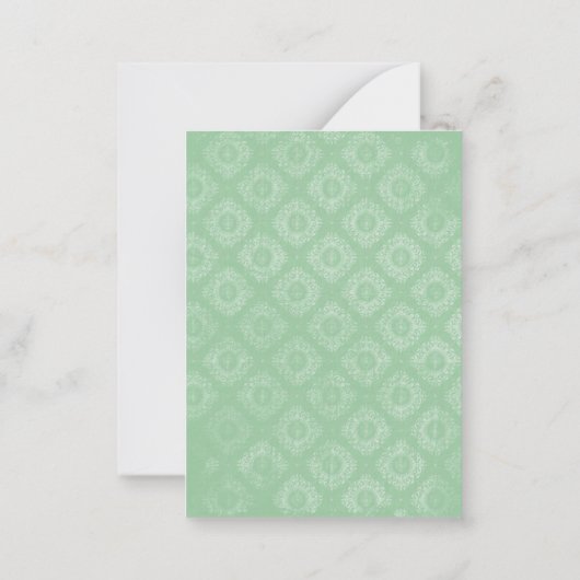 かわいこちゃんスロッスグリーンリーウォーター色ベビーシャワー感謝してい ノートカード (裏面)