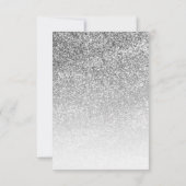 かわいこちゃんズスウィート16シルバーグリッターエレガント誕生日 サンキューカード (裏面)