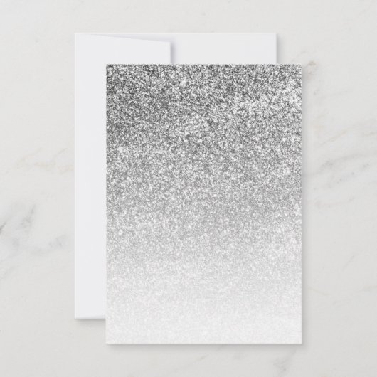 かわいこちゃんズスウィート16シルバーグリッターエレガント誕生日 サンキューカード (裏面)