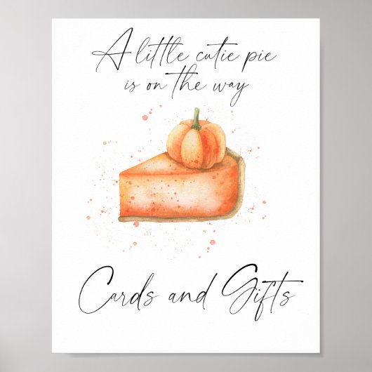かわいこちゃんパイかぼちゃのバナーカードとギフト ポスター (正面)