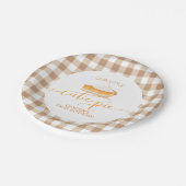 かわいこちゃんパイかぼちゃパイ秋プレイド第1誕生日 ペーパープレート (アングル)