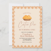 かわいこちゃんパイかぼちゃパイ秋プレイド第1誕生日 招待状 (正面)