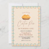 かわいこちゃんパイかぼちゃパイ秋プレイド第1誕生日 招待状 (正面)