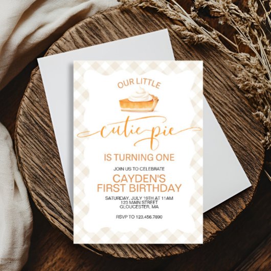 かわいこちゃんパイかぼちゃパイ秋プレイド第1誕生日 招待状