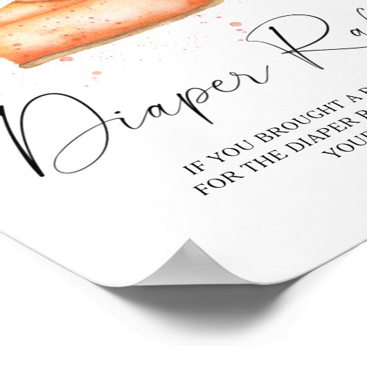 かわいこちゃんパイかぼちゃ秋おむつラッフルポスター ポスター (角)