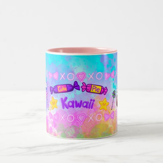 「かわいこちゃんパイかわいいの世界」 ツートーンマグカップ (中央)