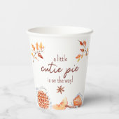 かわいこちゃんパイが途中の赤ちゃんシャワー歓迎 紙コップ (裏面)