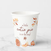 かわいこちゃんパイが途中の赤ちゃんシャワー歓迎 紙コップ (正面)