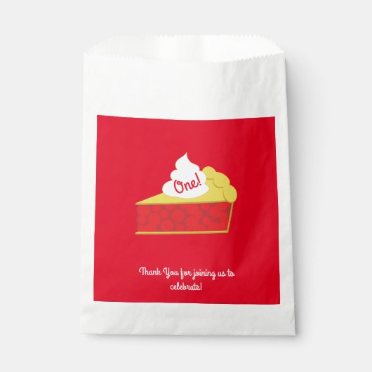 かわいこちゃんパイさくらんぼキッズバースデーパーティー フェイバーバッグ (正面)