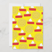 かわいこちゃんパイさくらんぼパイ1st誕生日かわいい招待状 招待状 (裏面)