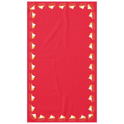 かわいこちゃんパイさくらんぼ誕生日パーティー テーブルクロス (正面)