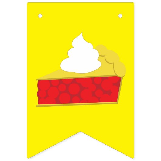 かわいこちゃんパイさくらんぼ誕生日パーティー バンティングフラッグ (第1の旗)