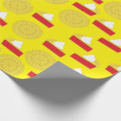 かわいこちゃんパイさくらんぼ誕生日パーティー ラッピングペーパー (角)