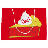 かわいこちゃんパイさくらんぼ誕生日パーティー ラージペーパーバッグ (裏面)