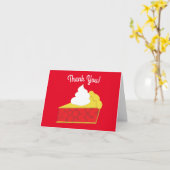 かわいこちゃんパイさくらんぼ1st誕生日パーティーテーマ カード (黄色い花)