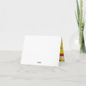 かわいこちゃんパイさくらんぼ1st誕生日パーティーテーマ カード (裏面)